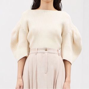 NWOT Mara Hoffman Puff Sleeve Cotton Inga Sweater.